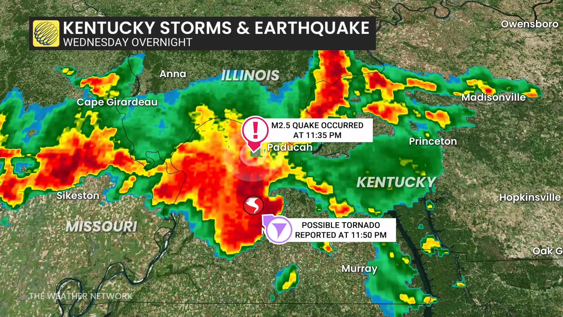 Kentucky Tornado Report Wednesday Night