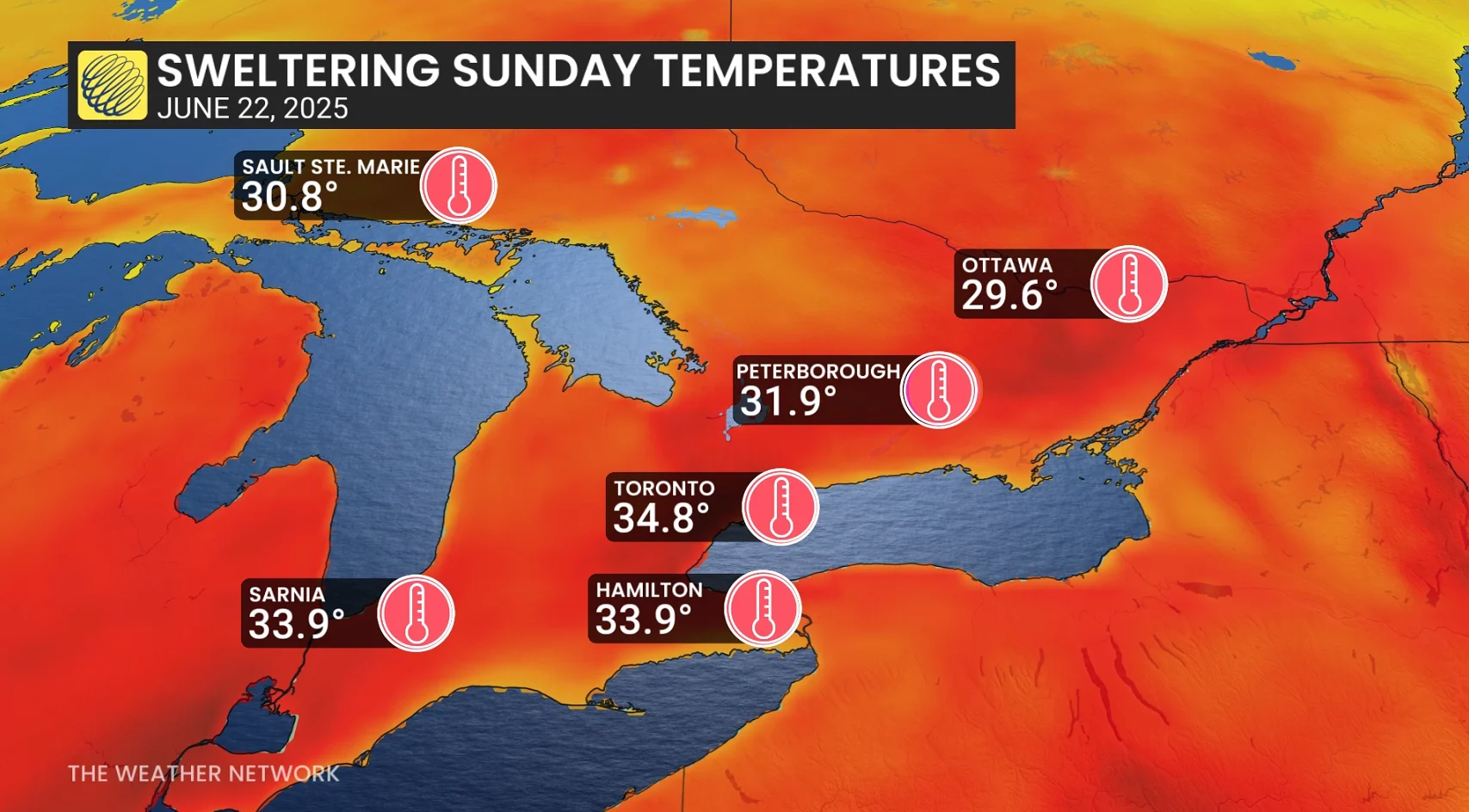 Barron - 0622 Sunday High temperatures Ontario