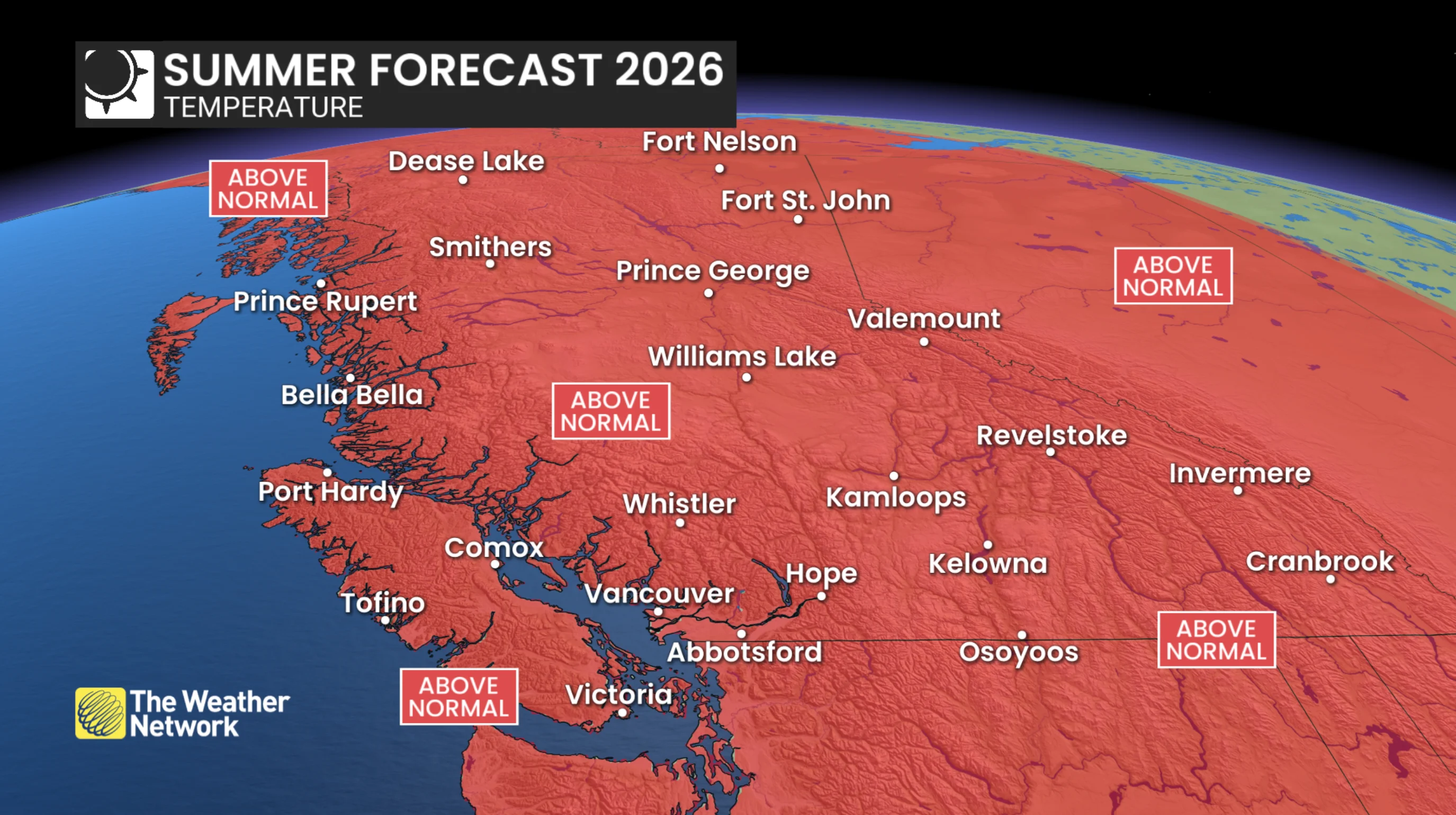 B.C. Summer Temperatures New 