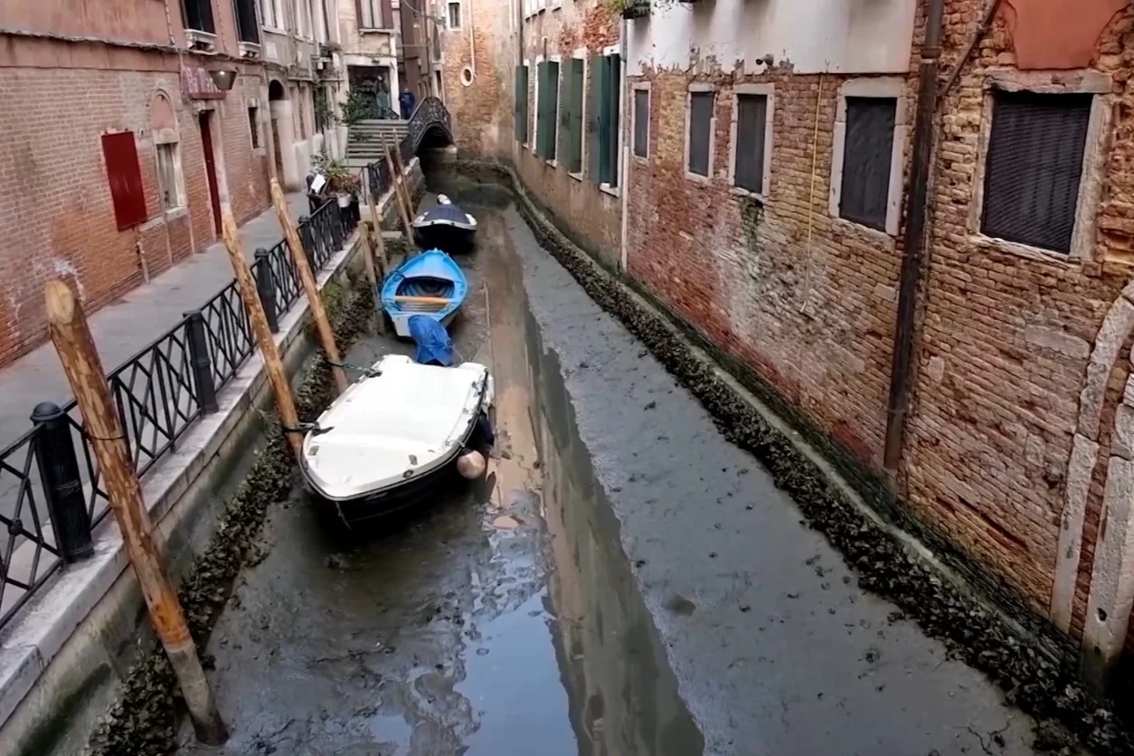 Les canaux de Venise sont à sec