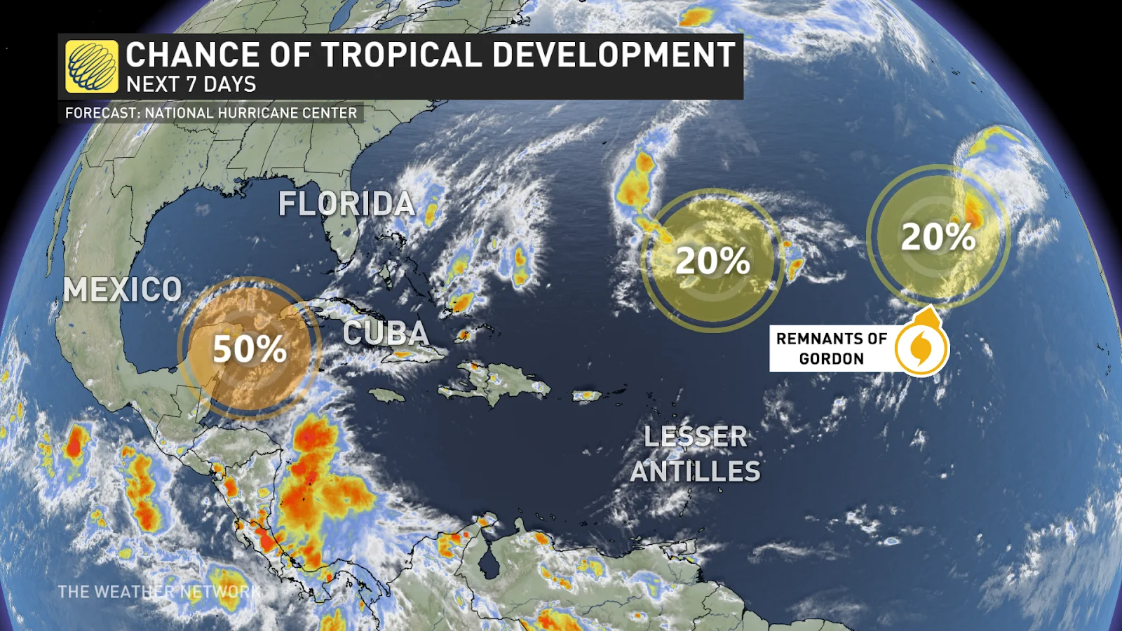 Chance of Tropical Development 7 Days