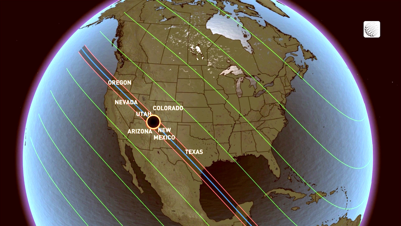 Annular Solar Eclipse - Oct 14, 2023 - US max eclipse path