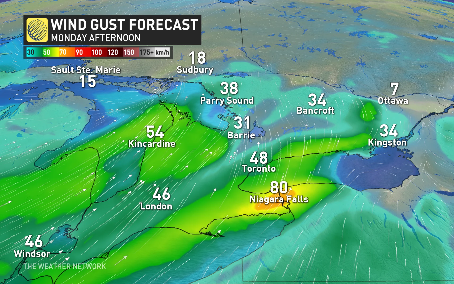Baron - Niagara winds Monday - Mar24