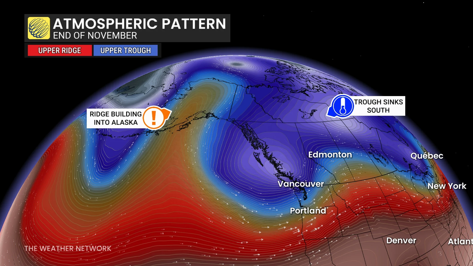 End of November atmospheric pattern