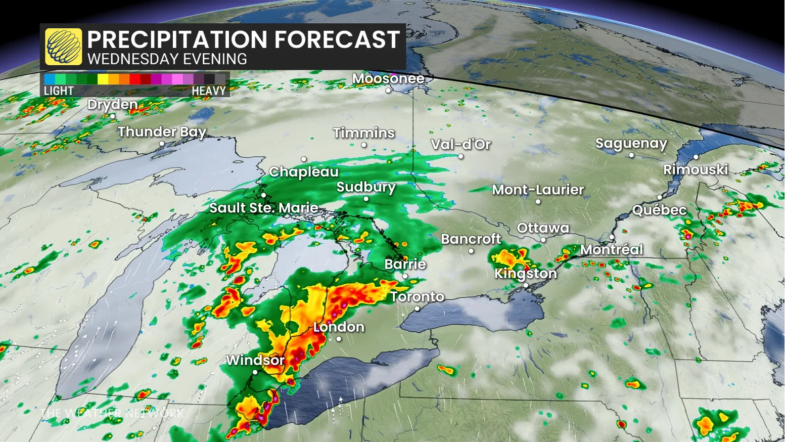Baron - Wednesday evening precipitation Ontario - June17