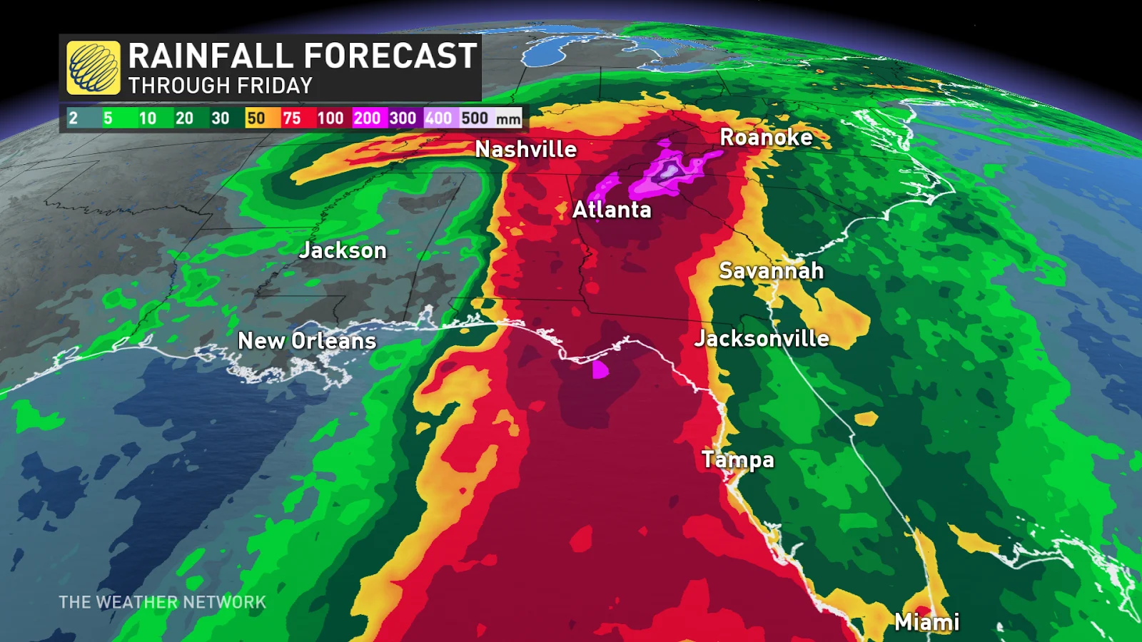 Helene rainfall forecast Sept 26 2024