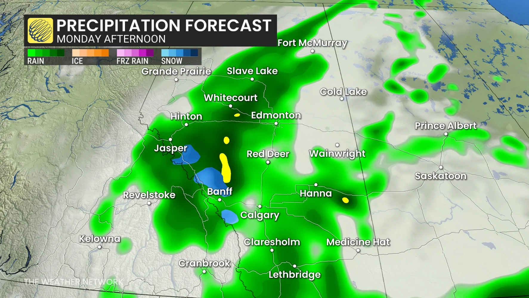 Baron - Alberta heavy rain Monday afternoon - June 1