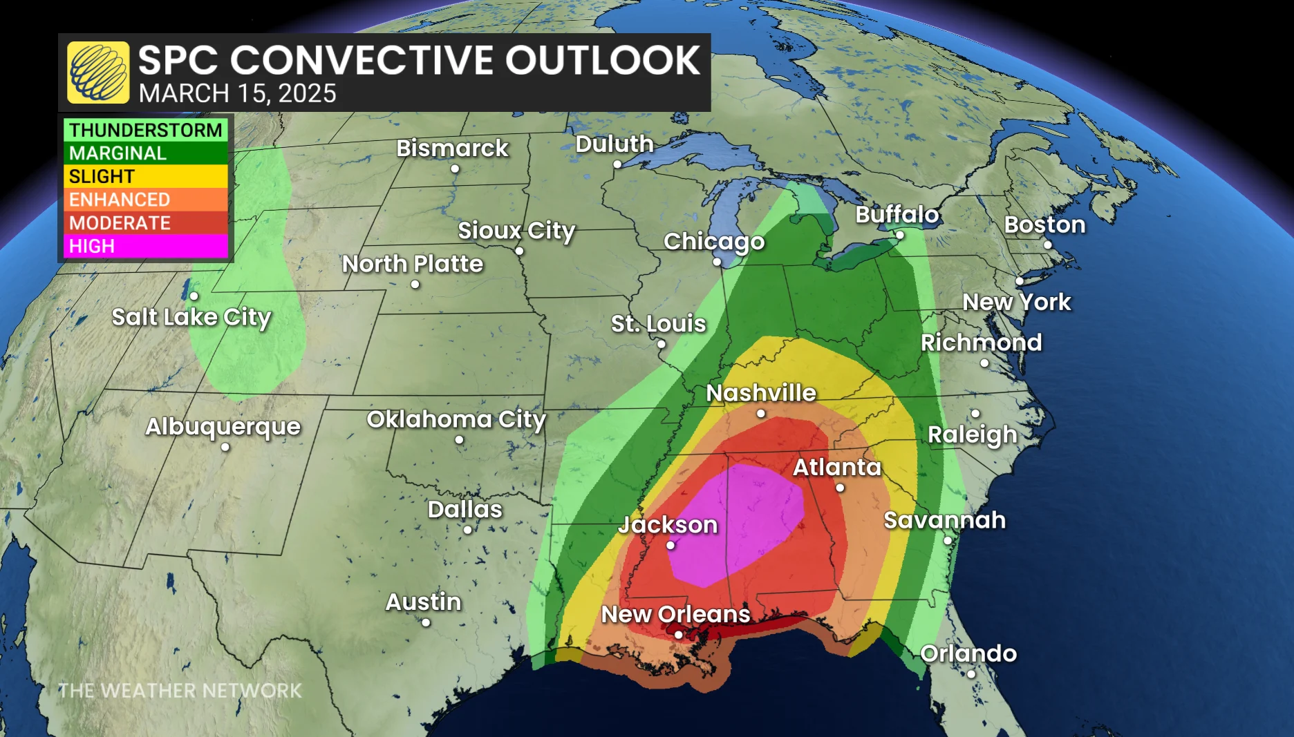 high risk severe outlook march 15 2025