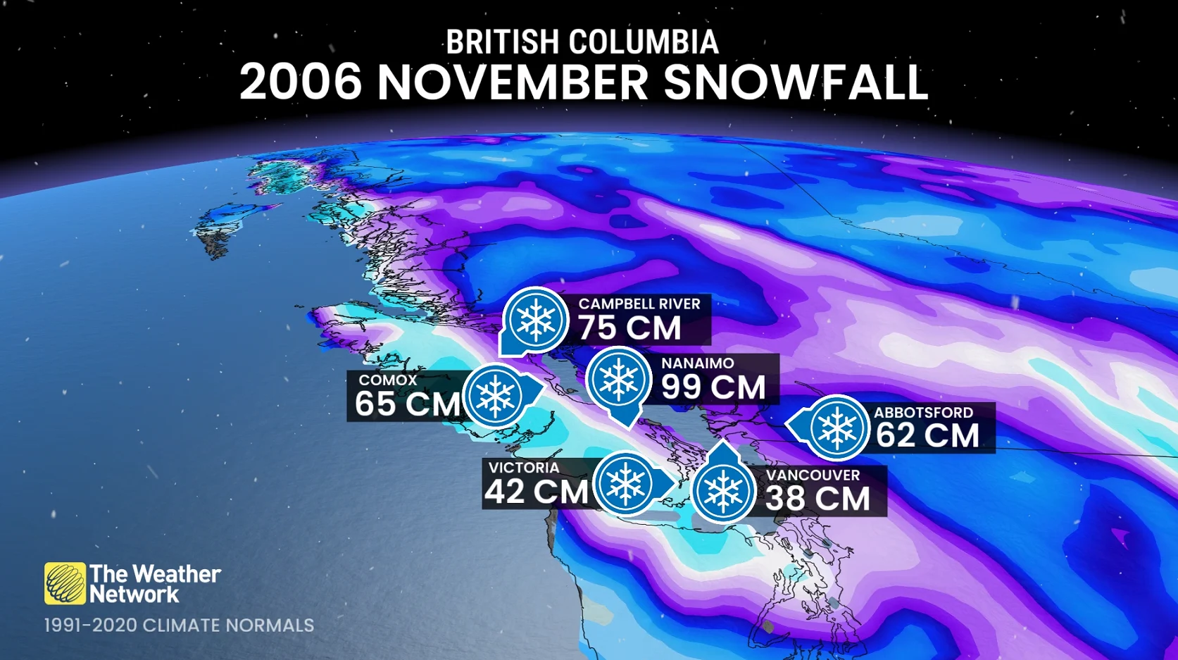 2006 B.C. November snowfall