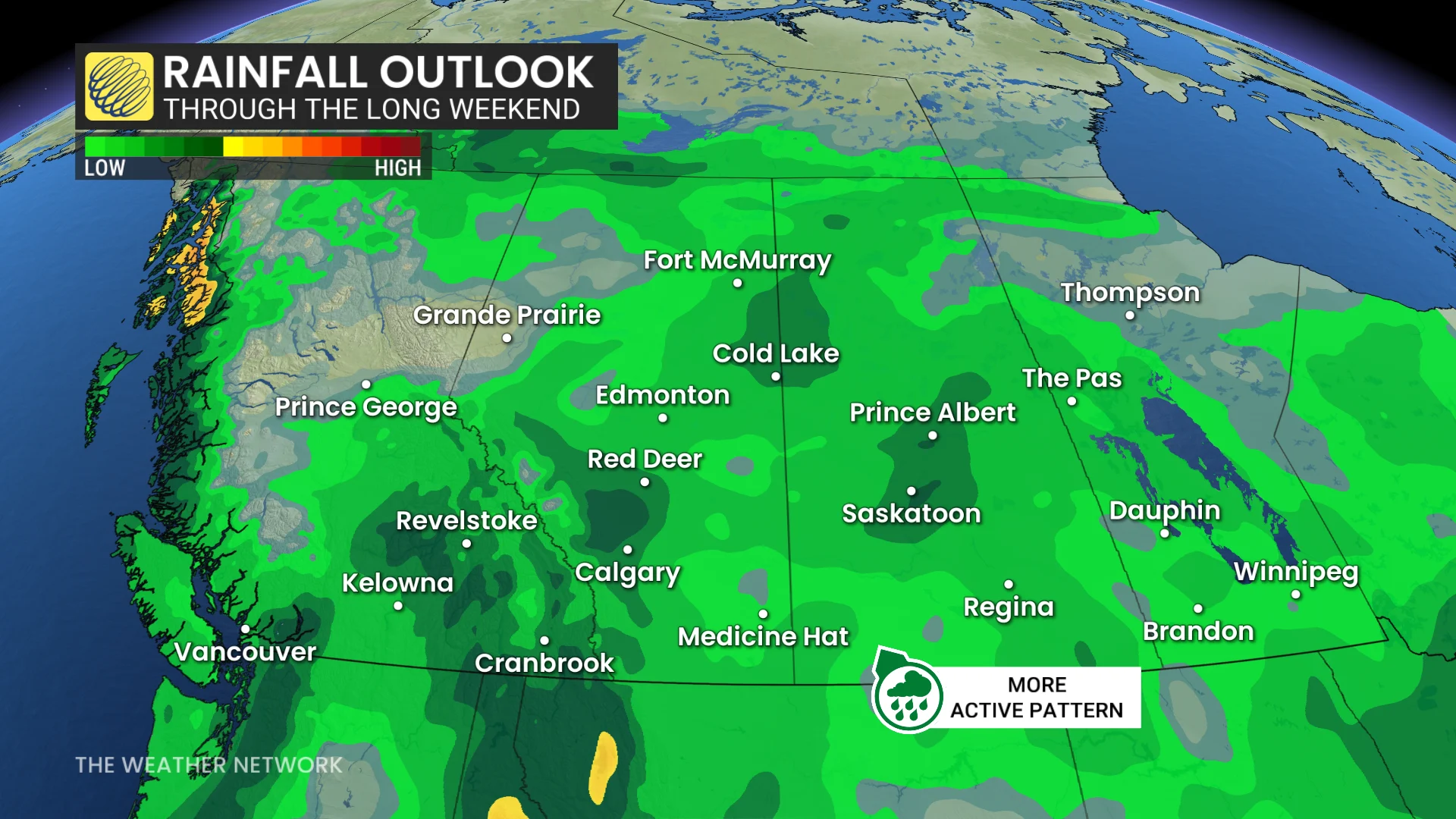 Western Canada May long weekend forecast rains - May 11, 2026