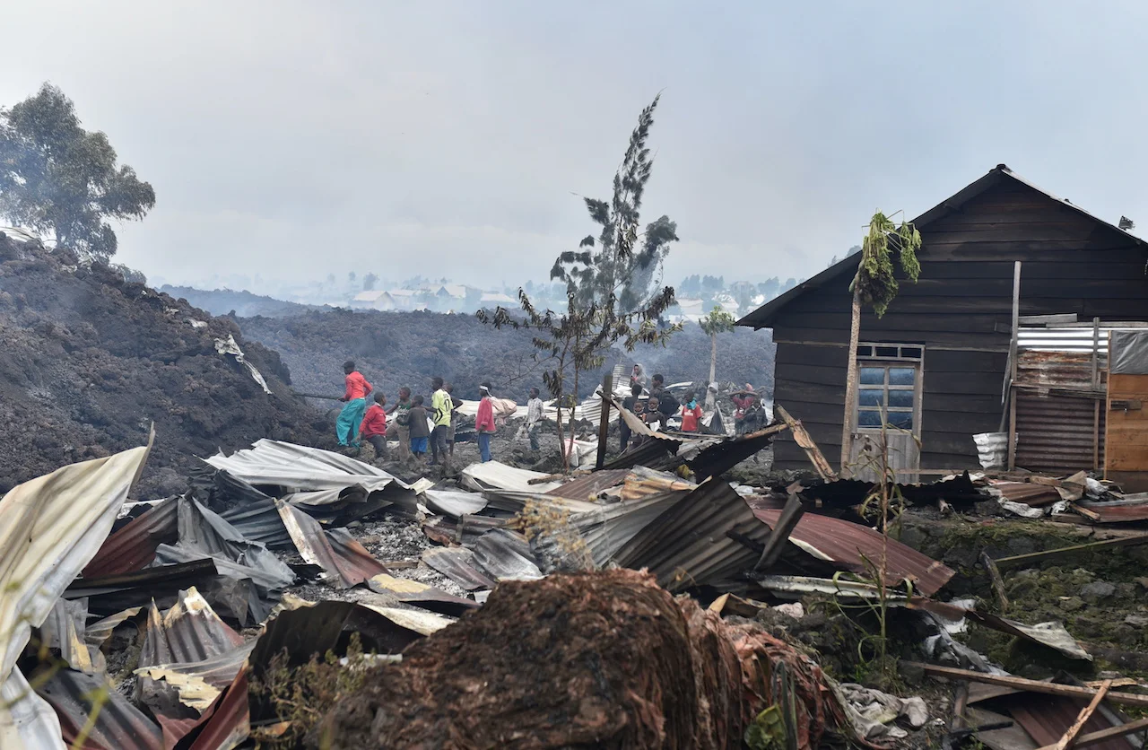 Congo volcano/REUTERS