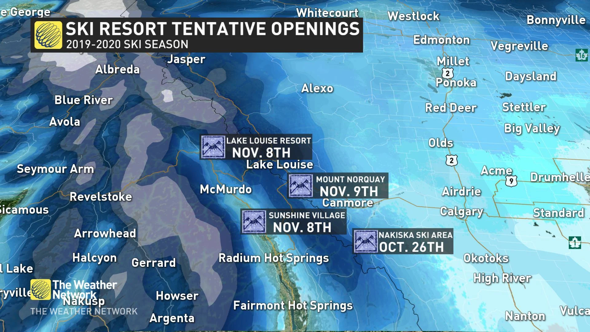 Alberta Ski Openings