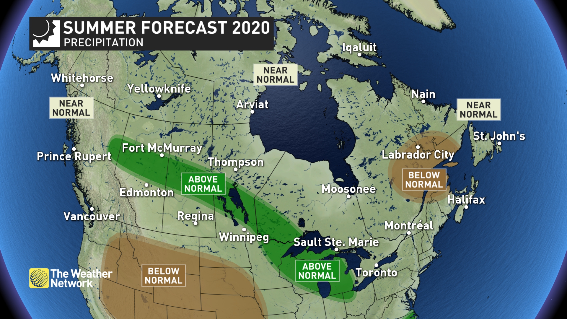 2020 Canada Summer Precipitation Forecast