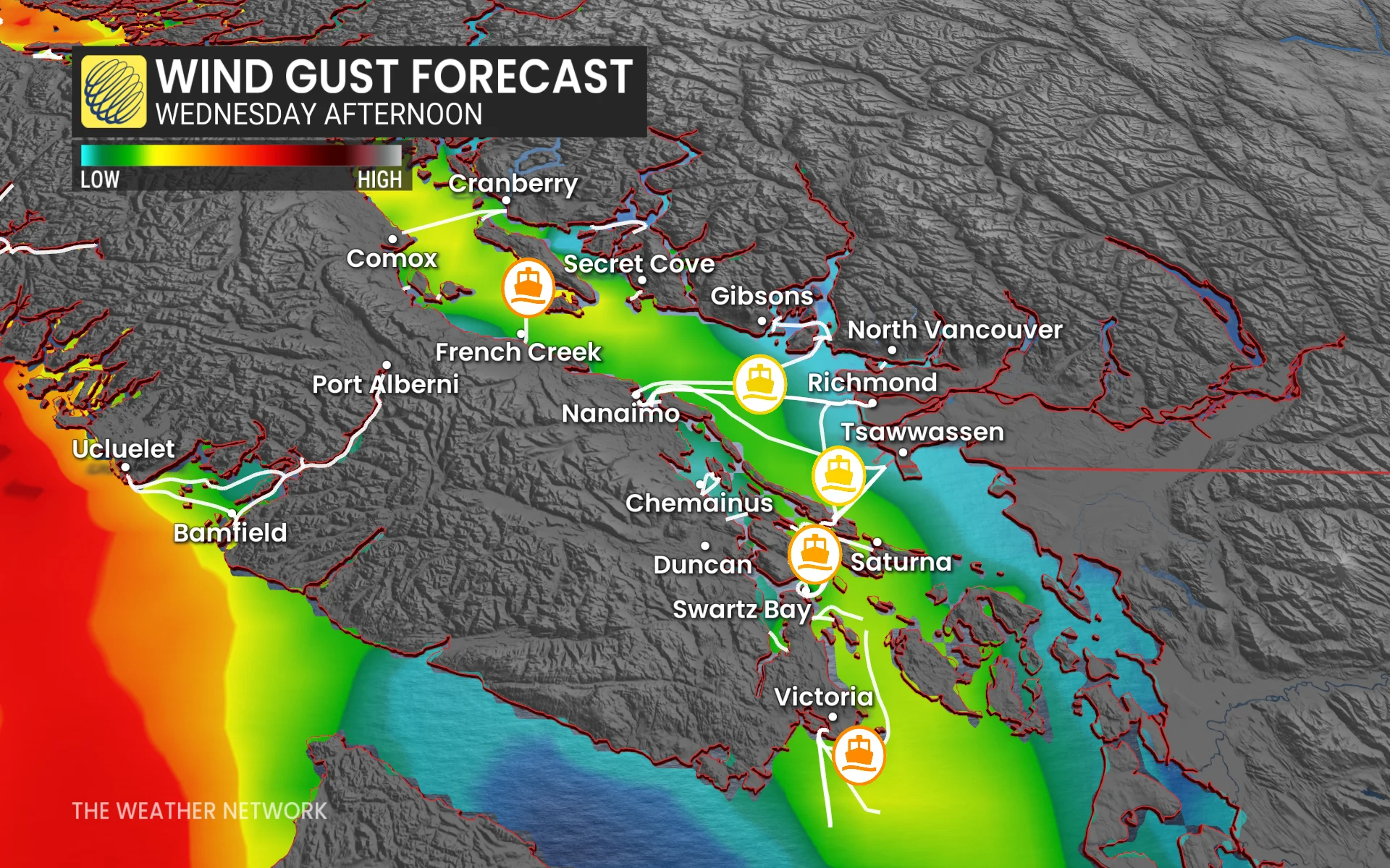 Baron - BC winds Wednesday afternoon - Mar19