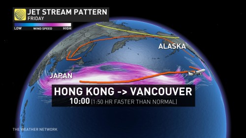 Incredibly strong jet stream shaves hours off of flights ahead of the  holidays - The Weather Network