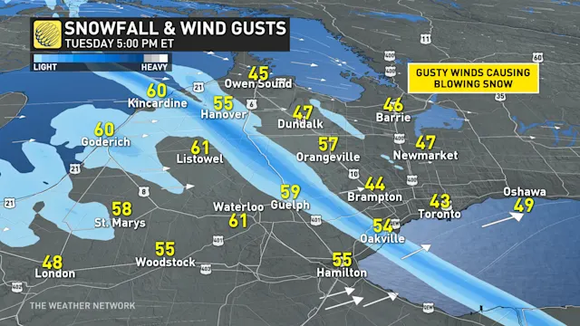 Hazardous travel lingers as prolonged snow squalls batter parts of ...