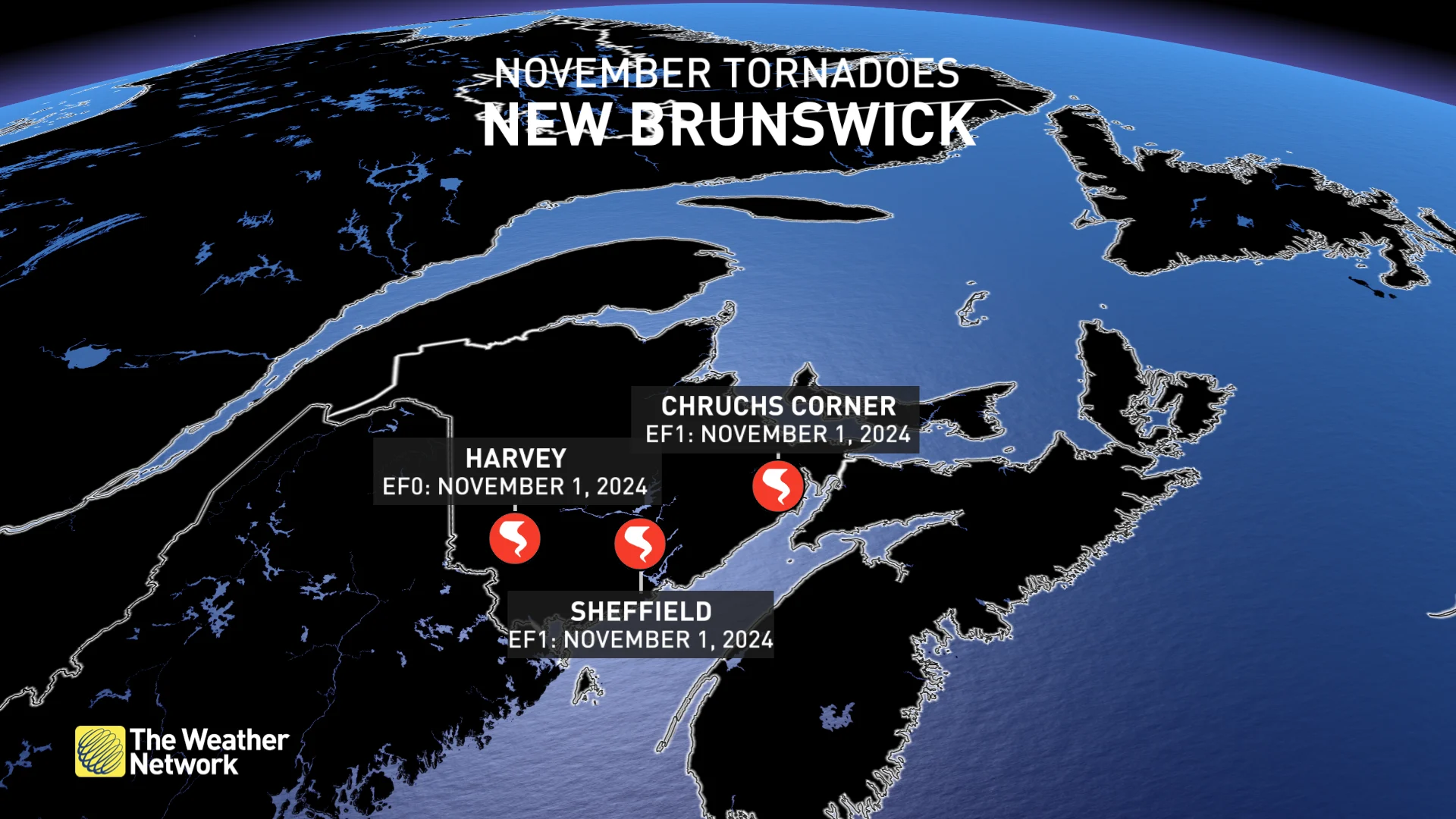 New Brunswick November tornadoes