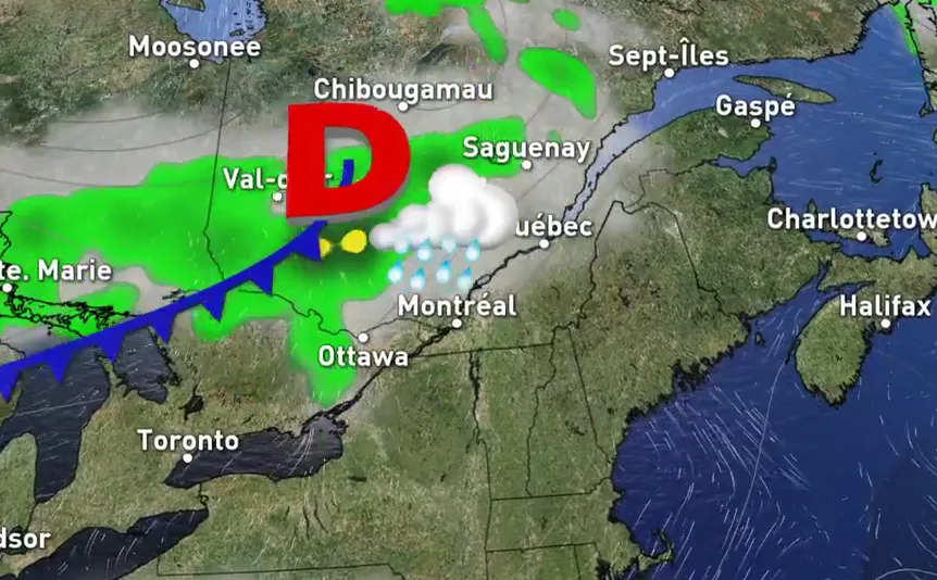 Succession de systèmes dépressionnaires sur le Québec