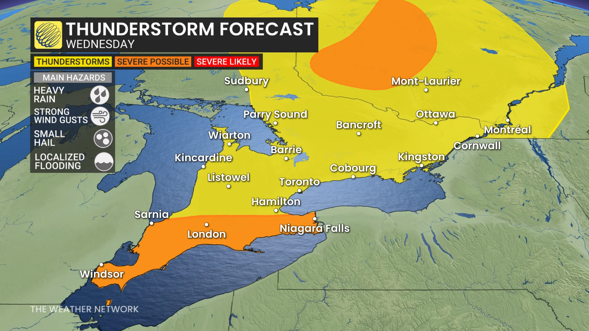 Baron - Ontario thunderstorm forecast Wednesday - Sept 9
