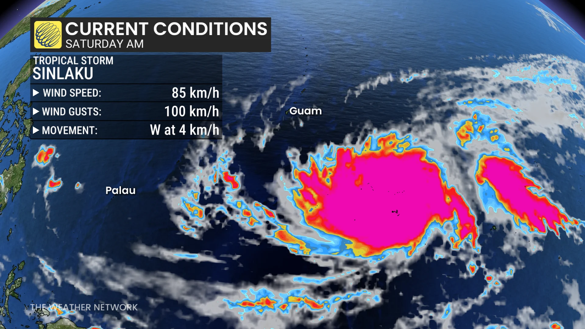 Typhoon Sinlaku Satellite
