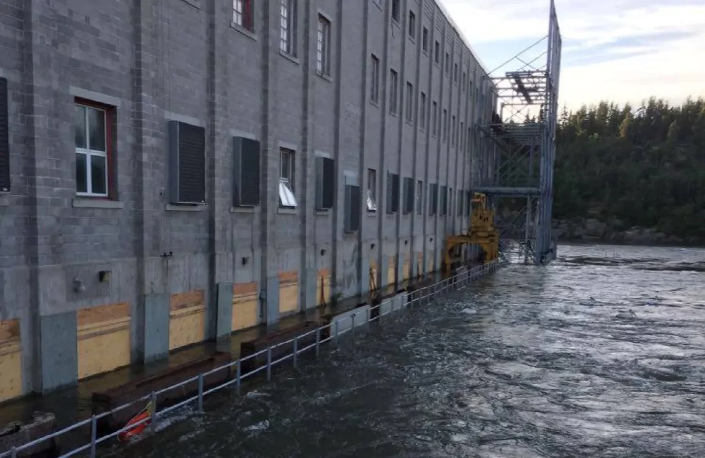 CBC: Churchill River flood risk. Rita Ray said she was worried about possible damage to the Island Falls hydroelectric station due to high water or debris from the river. A SaskPower spokesperson said he isn't aware of any damage to hydro facilities. (Submitted by Rita Ray)