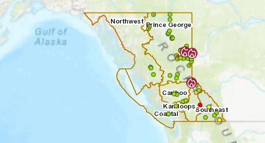 B.C. Wildfire map Screenshot (60) (May 9 2023)