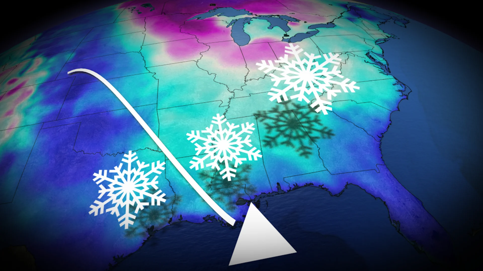 Arctic pipeline brings rare chill to Gulf States and Florida The