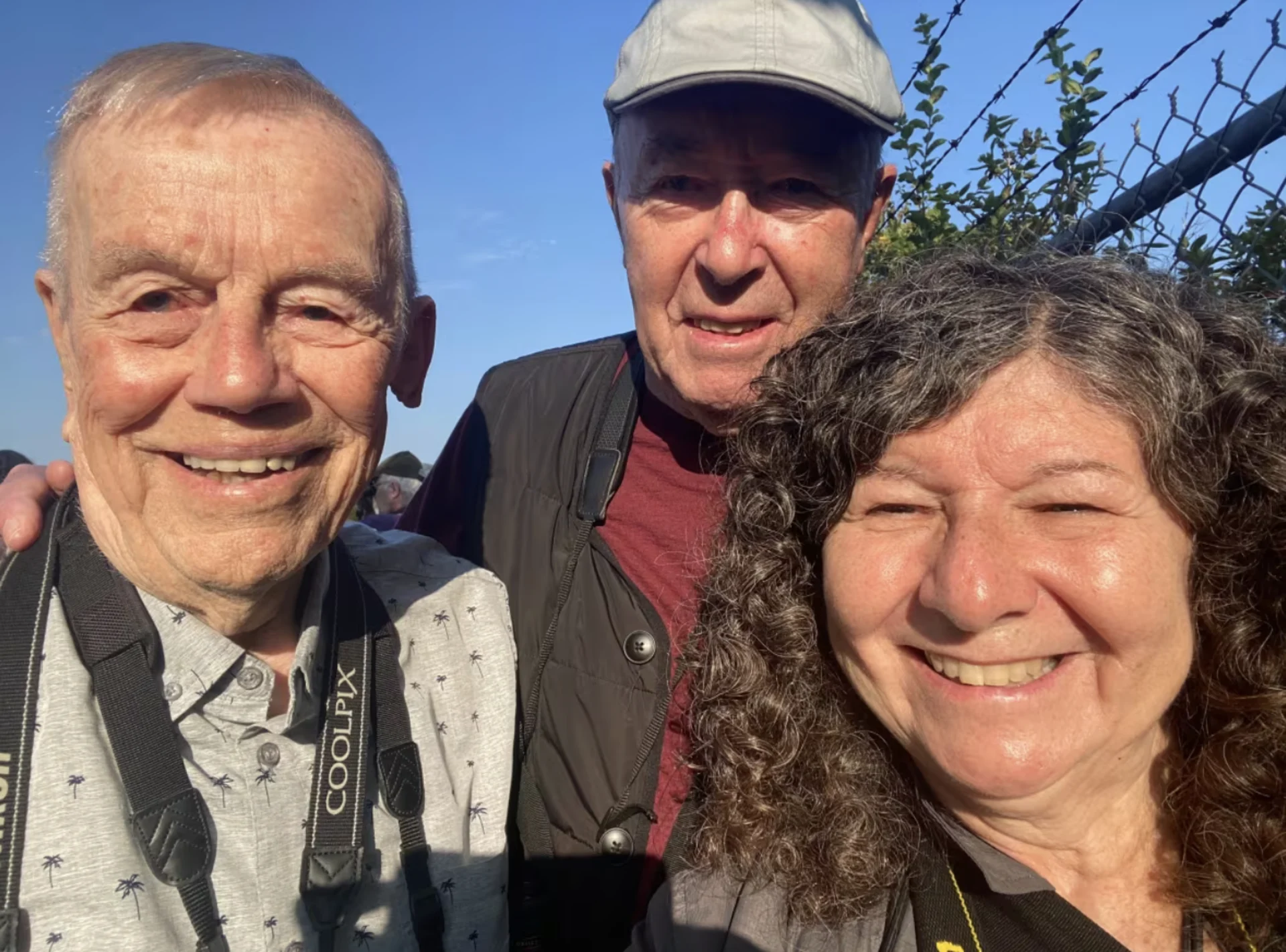 CBC: Birders Kayo Roy, Bob Curry and Marcie Jacklin, left to right, were in the Grimsby Wetlands on Monday when they saw the rare cinnamon teal. (Submitted by Marcie Jacklin)