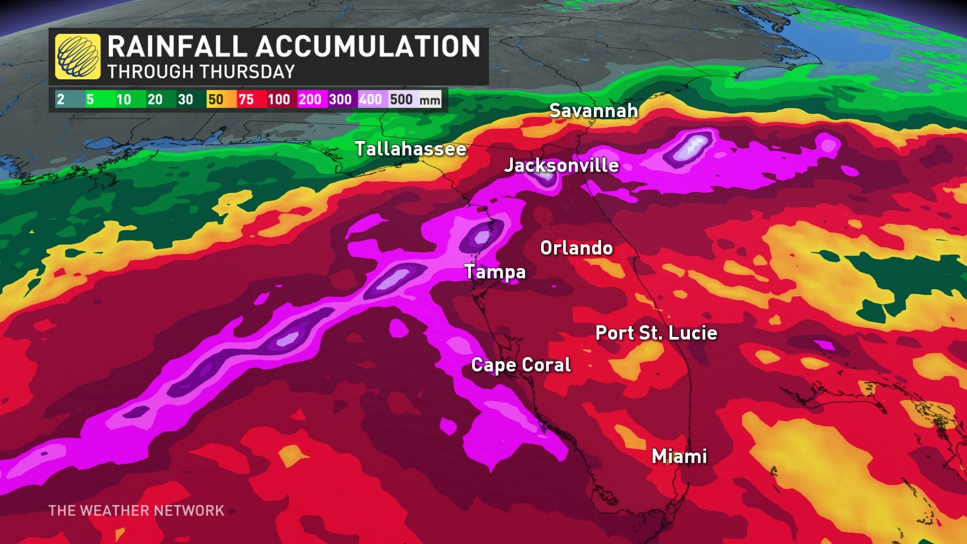 Milton Rainfall Forecast