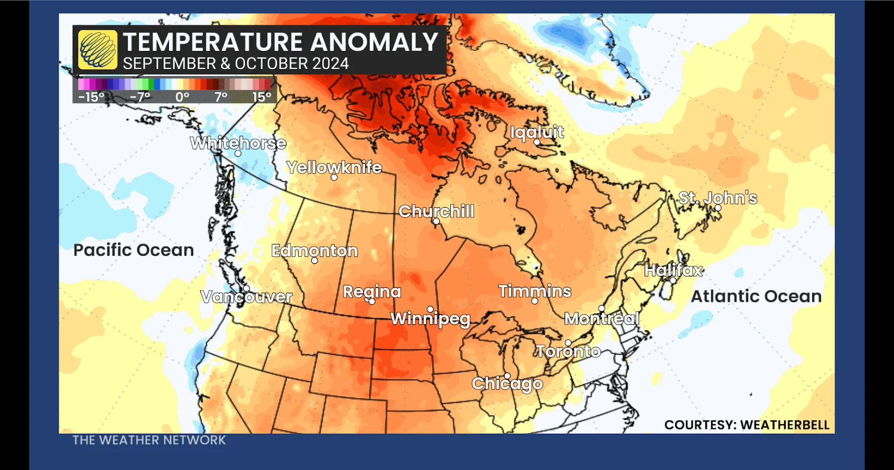 Canada Outlook November 2024 Temperature Anomaly