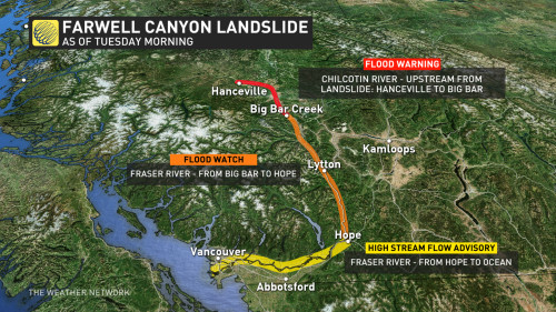 Water Breaches Landslide Damming Chilcotin River In B.C. - The Weather ...