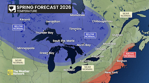 Canada S 2026 Spring Forecast The Weather Network Baron ON Temp SpringFX 2026 