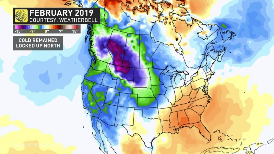 February 2019 La Nina cold pattern