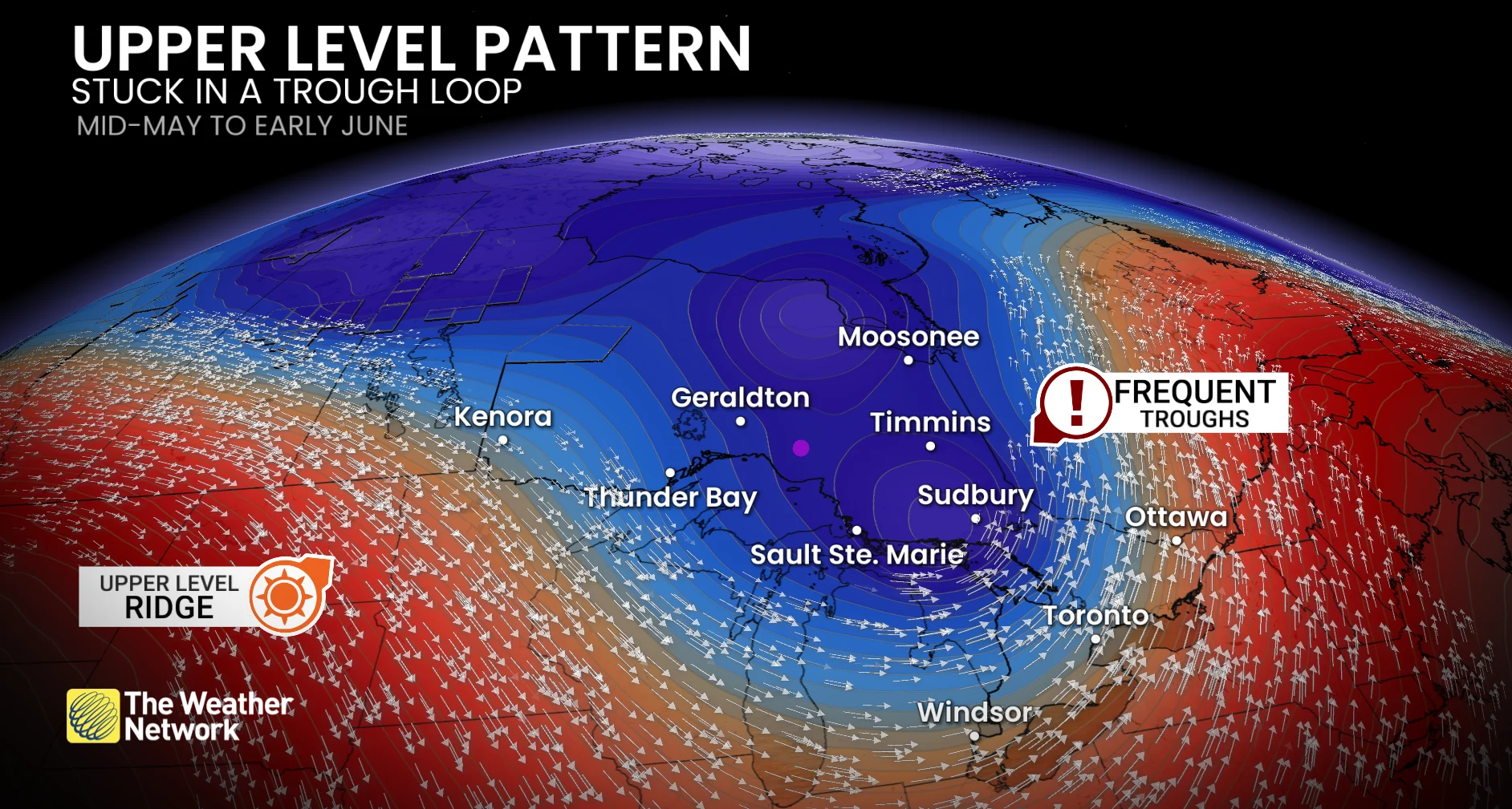 Ontario stuck in a trough loop May to early June