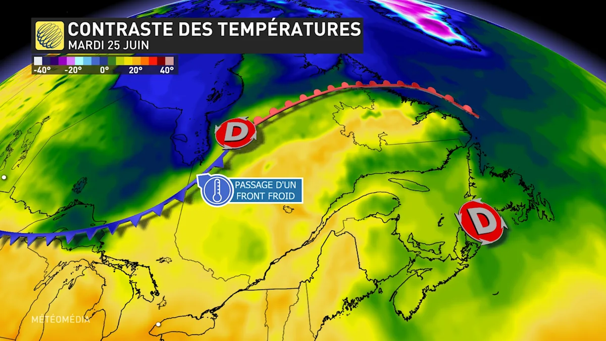 Chute des températures tout un contraste pour le Québec MétéoMédia