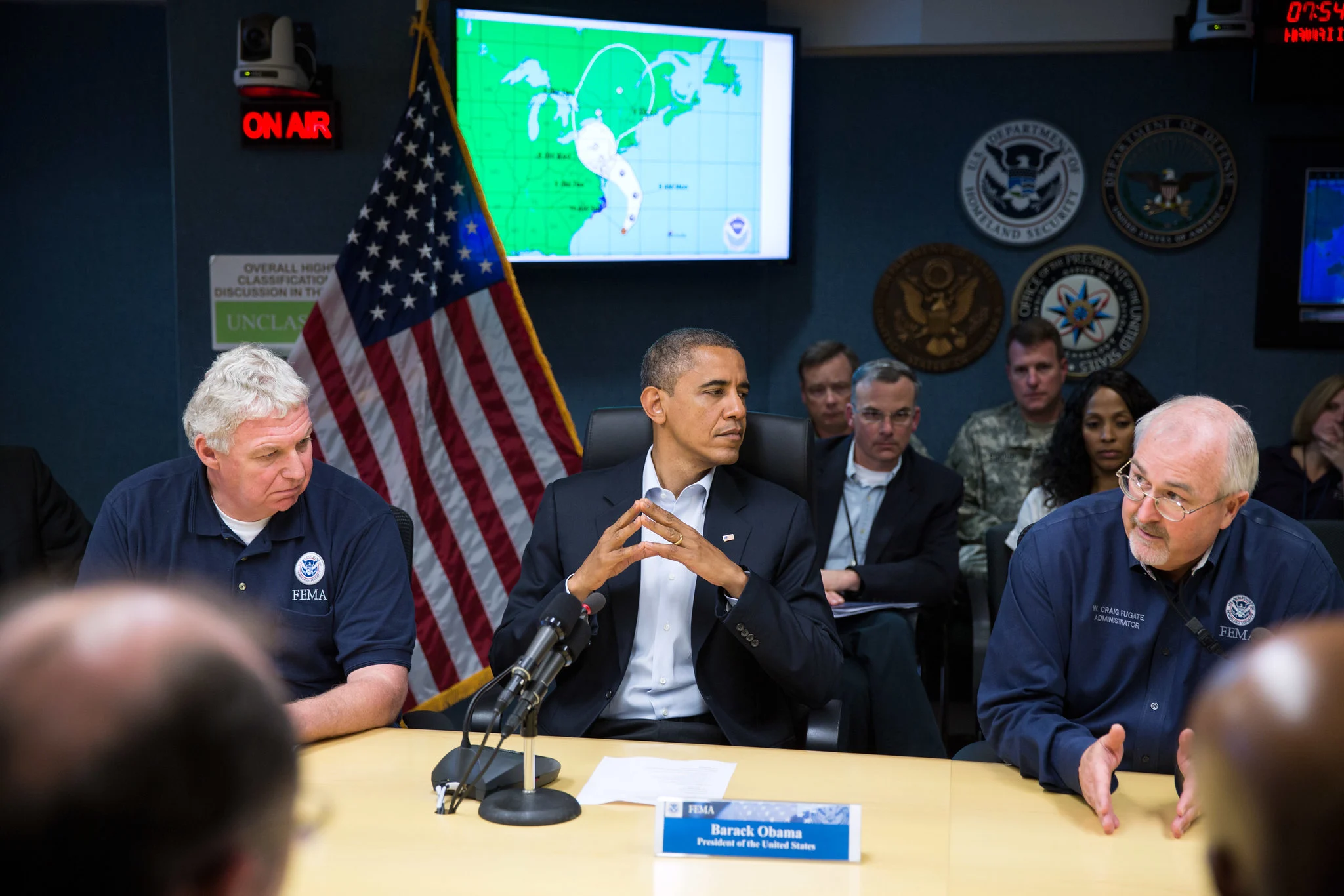 (White House) Obama FEMA briefing Hurricane Sandy