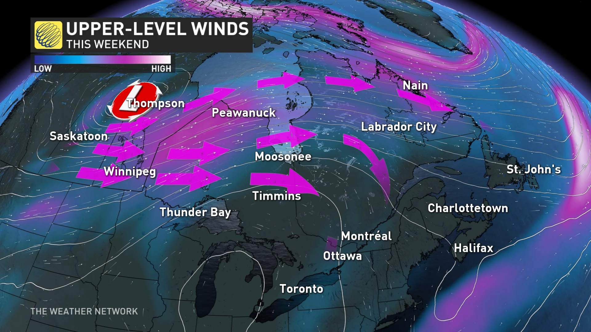 Weekend Upper Level Winds