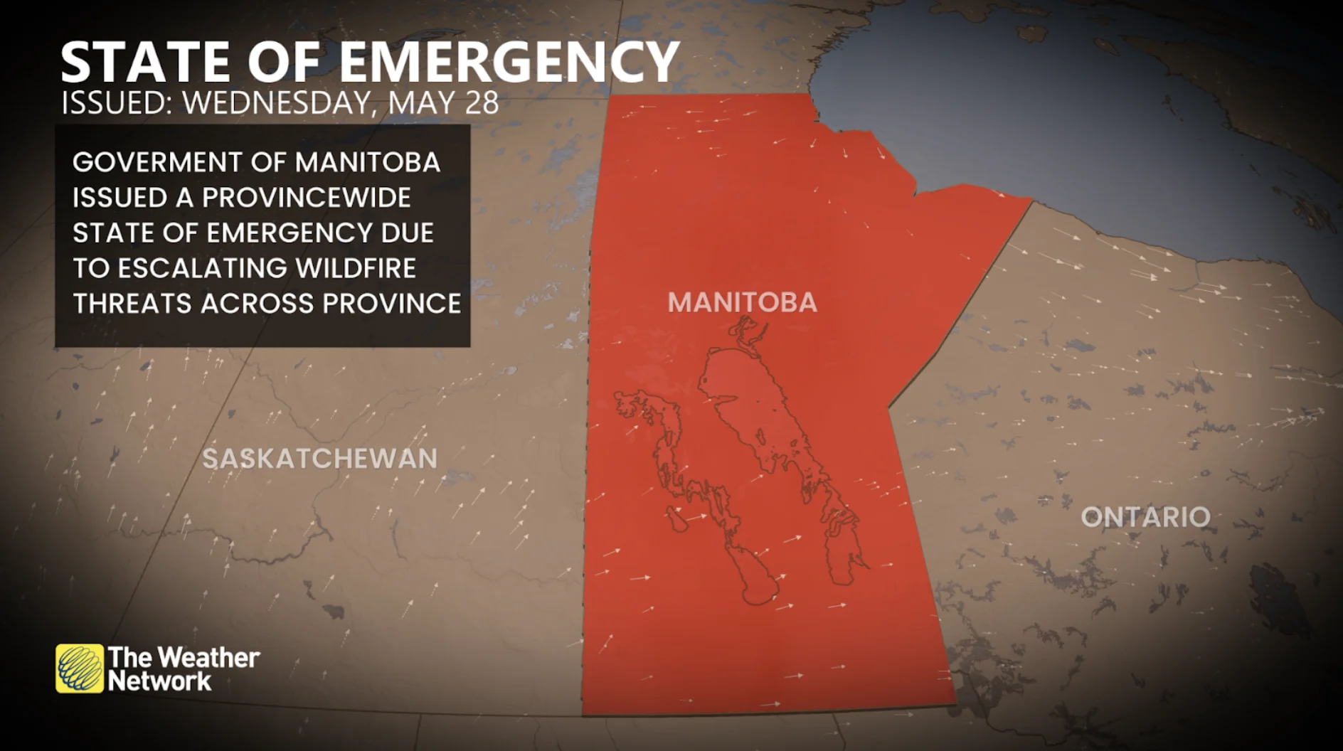 Manitoba declares state of emergency due to wildfires on Wednesday, May 28, 2025.