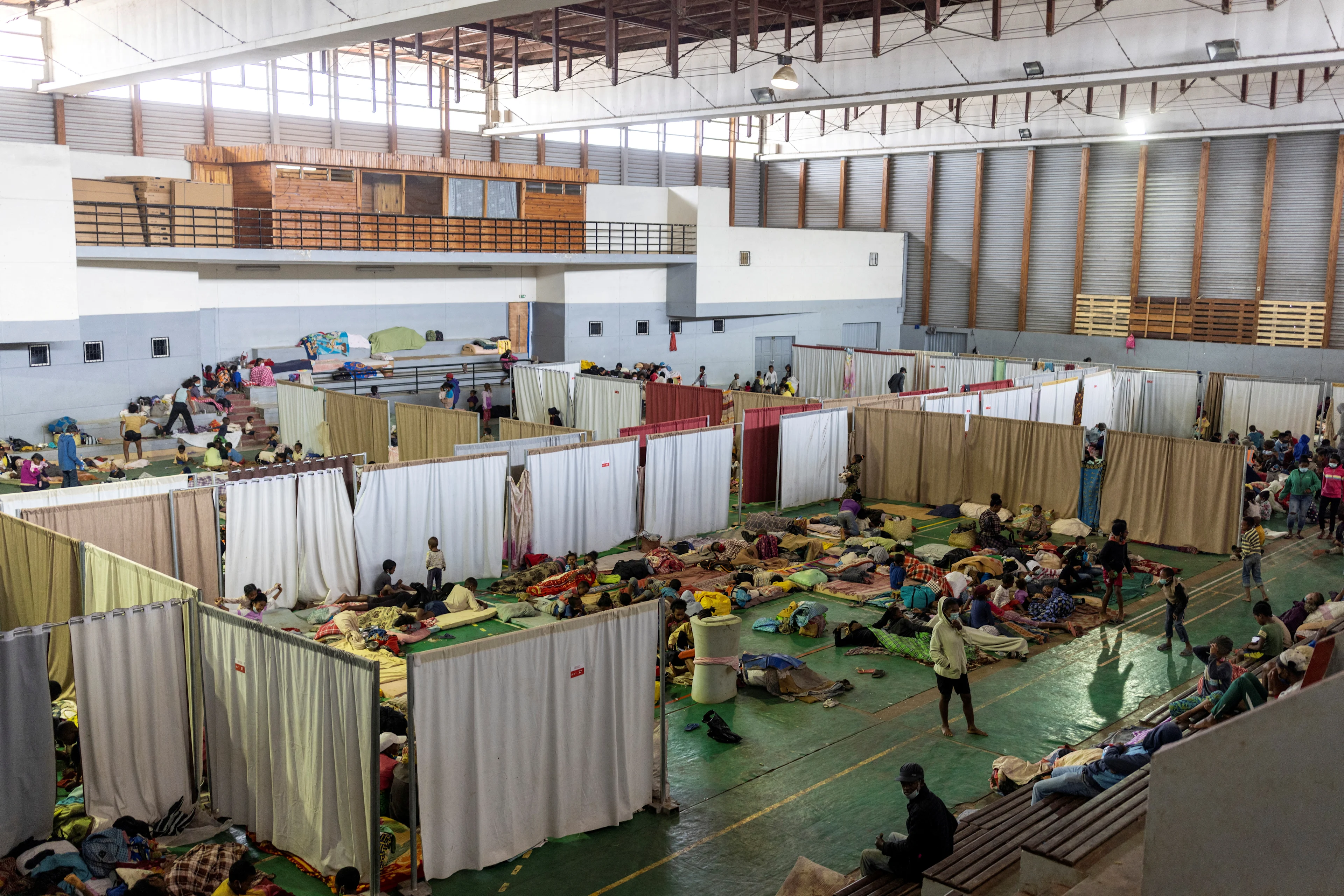 (REUTERS) Cyclone Ana evacuees in Madagascar