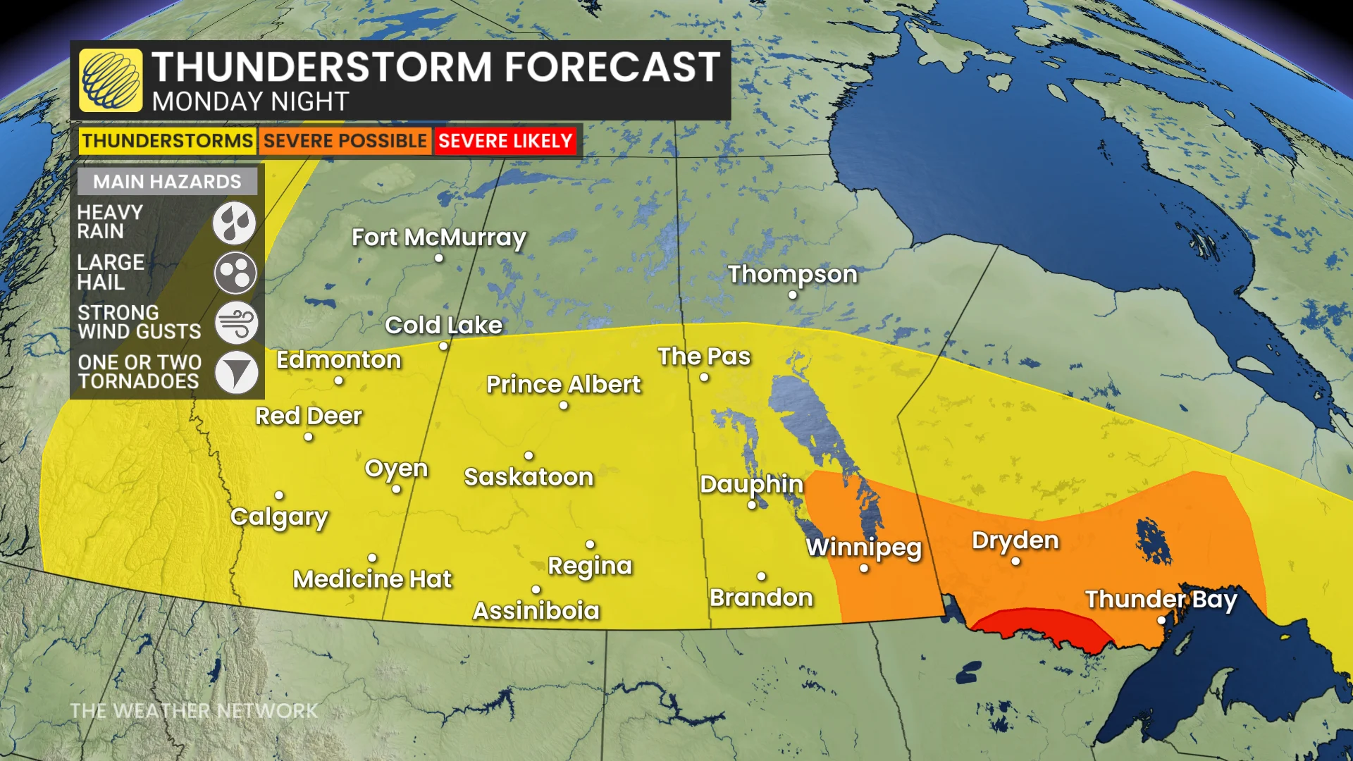 Thunderstorm, Thunder, Rain, Wind, Manitoba, June 29, 2026. (The Weather Network/Nadine Hinds-Powell)