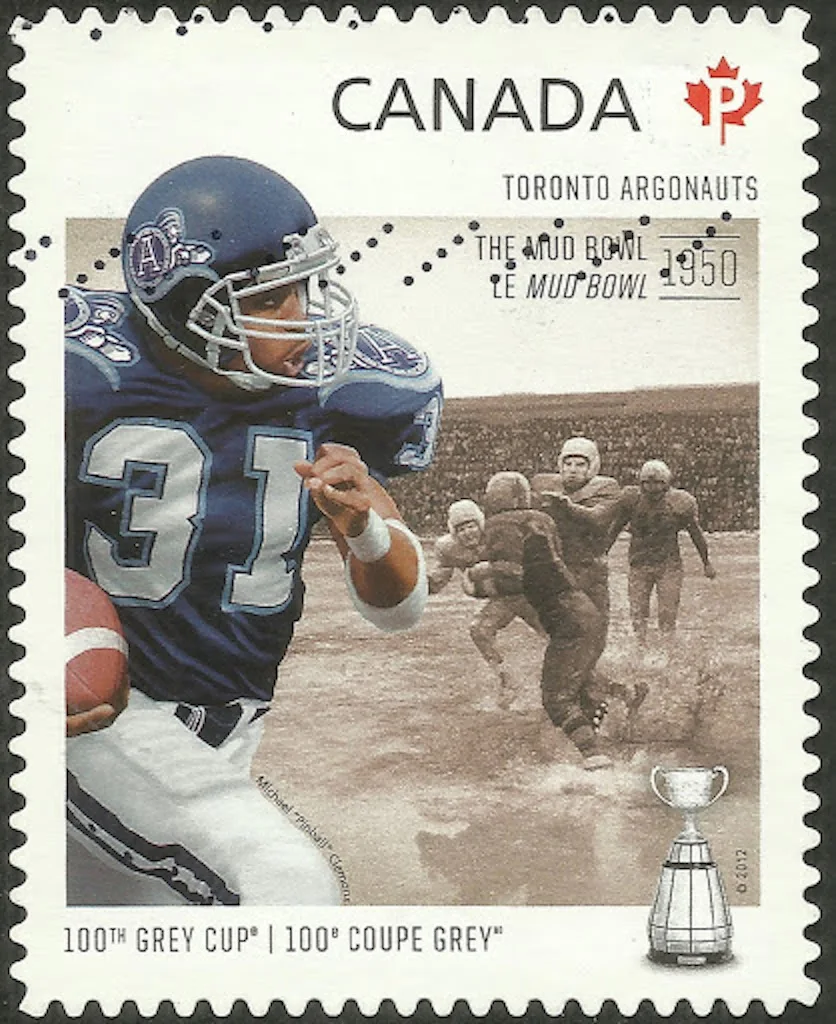 Nicknamed the 'Mud Bowl' this classic Grey Cup game was a messy one