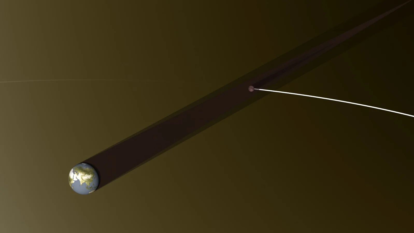 Lunar Eclipse - Earth shadow oblique view