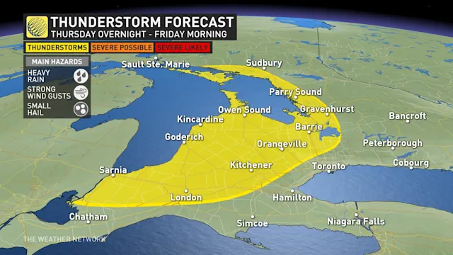 Overnight storms in Ontario a prelude to rocky severe threat Friday ...