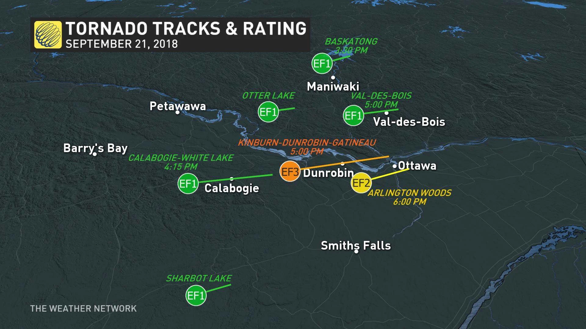 Tornado tracks 2018