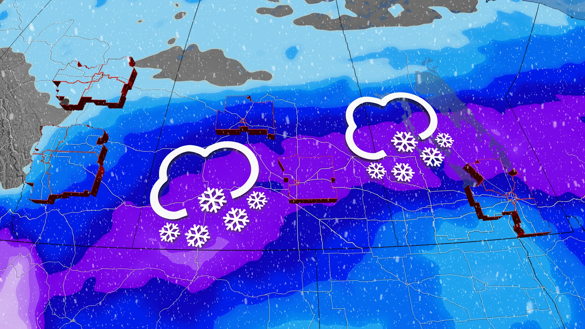 Heavy snowfall of up to 20 cm expected as cold weather dominates the Prairies