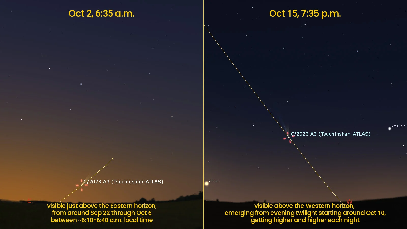 Comet-Tsuchinshan–ATLAS-Oct-2-Update-Stellarium