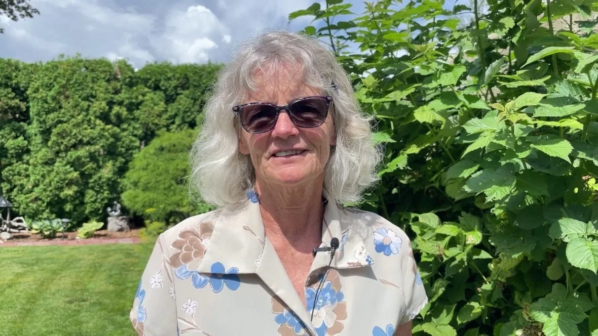 CBC Laine Martin said she found over 50 Japanese beetles on her plants after she returned from vacation, and she lives outside the designated containment zone for the pests. (Jenifer Norwell/CBC)