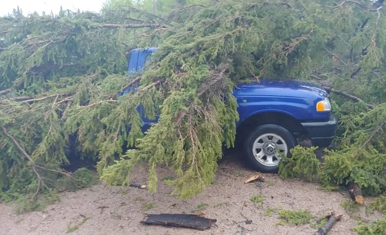 Possible rare tornado in Canada's north, extensive damage