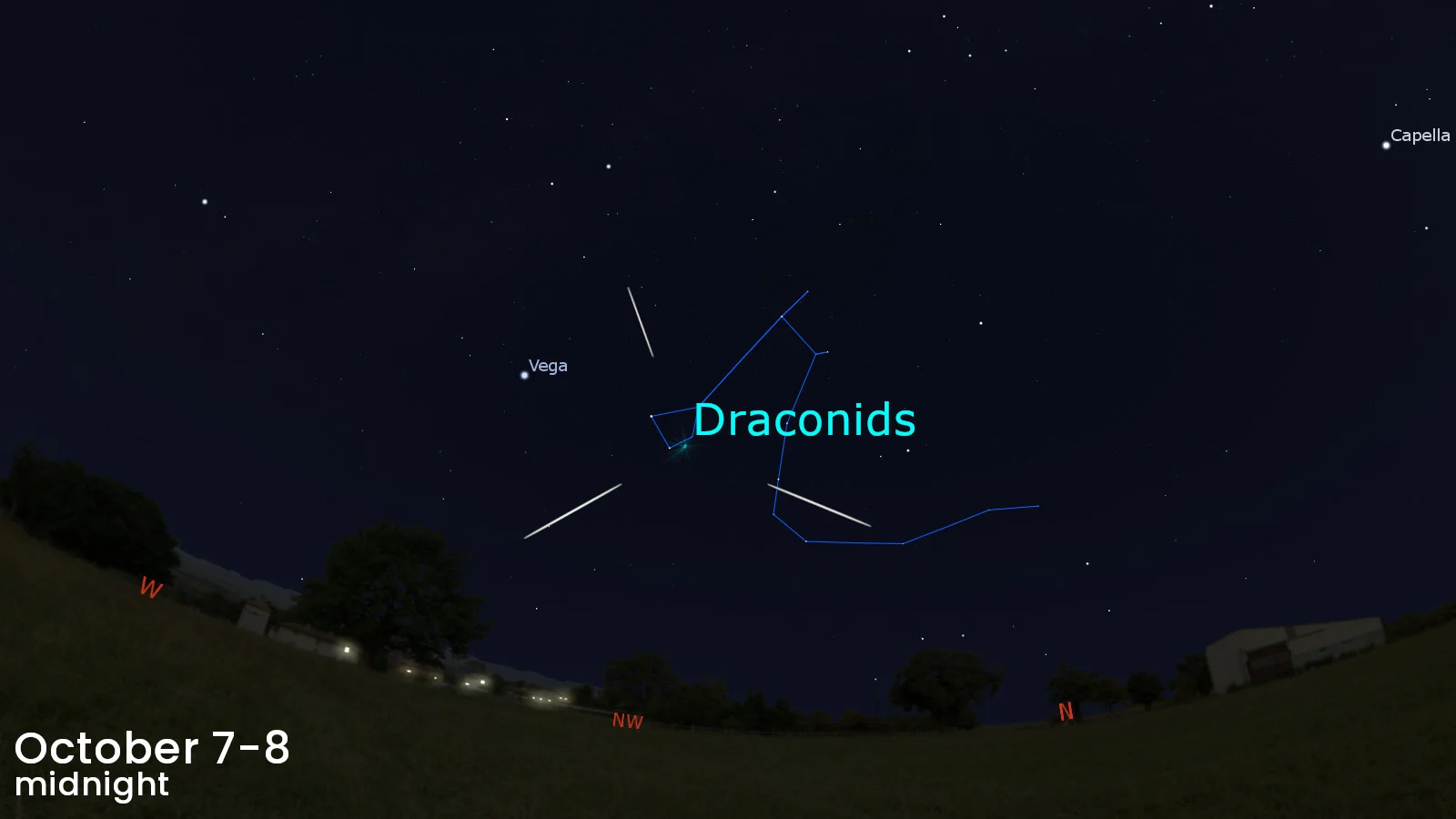 Draconids - Oct 8 midnight - 2025