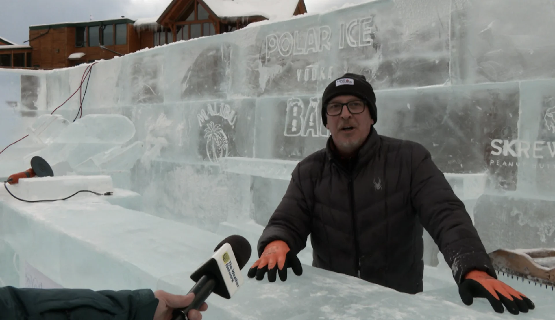 Connor O'Donovan: Lake Louise Ski resort Hospitality Director Bradley Froehlich, who has been ice carving since he was a teenager, helped lead the build. 
